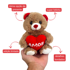 Urso com Coração - 17cm