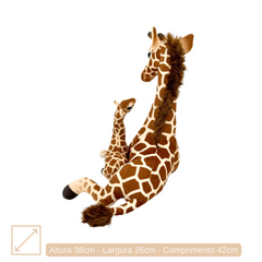 Girafa com Filhote - 38cm