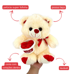 Urso com Cesta - 30cm