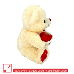 Urso com Cesta - 30cm
