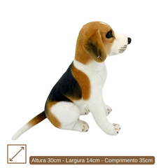 Cachorro Beagle Realista - 30cm