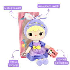 Boneca Me Too Festa Roxa - 45cm