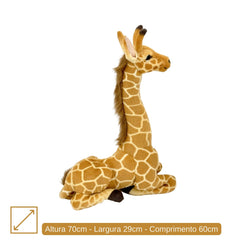 Girafa Realista Sentada - 70cm