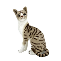 Gato Realista Cinza - 35cm